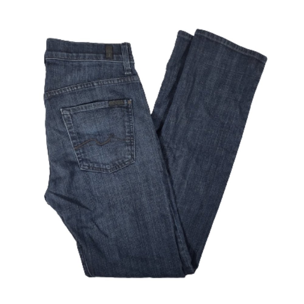 7 Seven for All Mankind Blue Jeans the straight Women's Size 30 Length 34